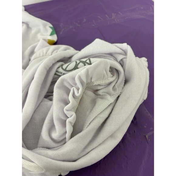 CHASER PASTEL GLITTER SUPERSTAR ULTRA GIRLIE WHITE HOODED 3/4 SLEEVE PULLOVER SM - Picture 8 of 9